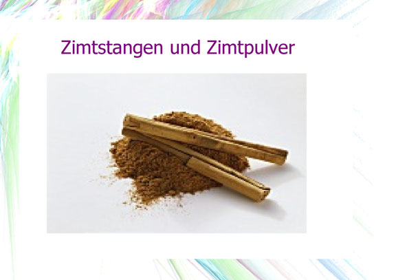 Zimtstangen und Zimtpulver