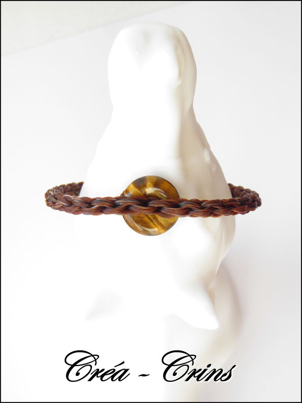 bracelet crin cheval perles naturelles personnalisé