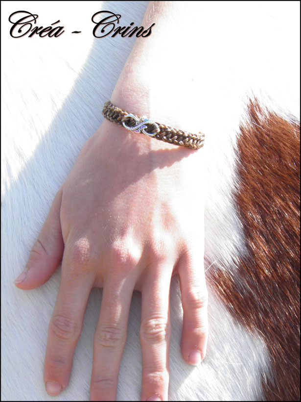 bracelet personnalisé crin de cheval infini