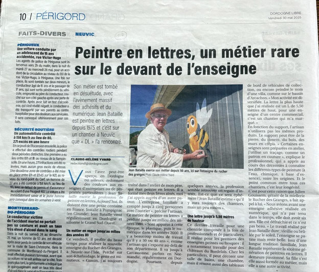 Dordogne Libre (24) 30 mai 2025