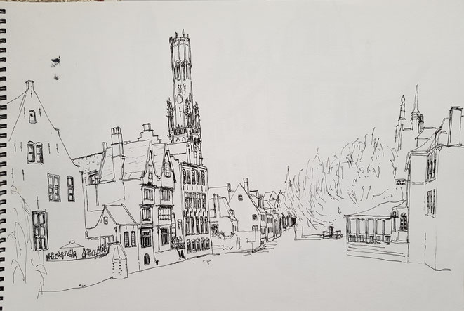 Brugge (2018) Ink pen on paper