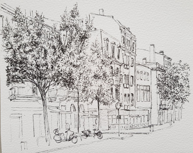 Bordeaux (2017) Ink pen on paper