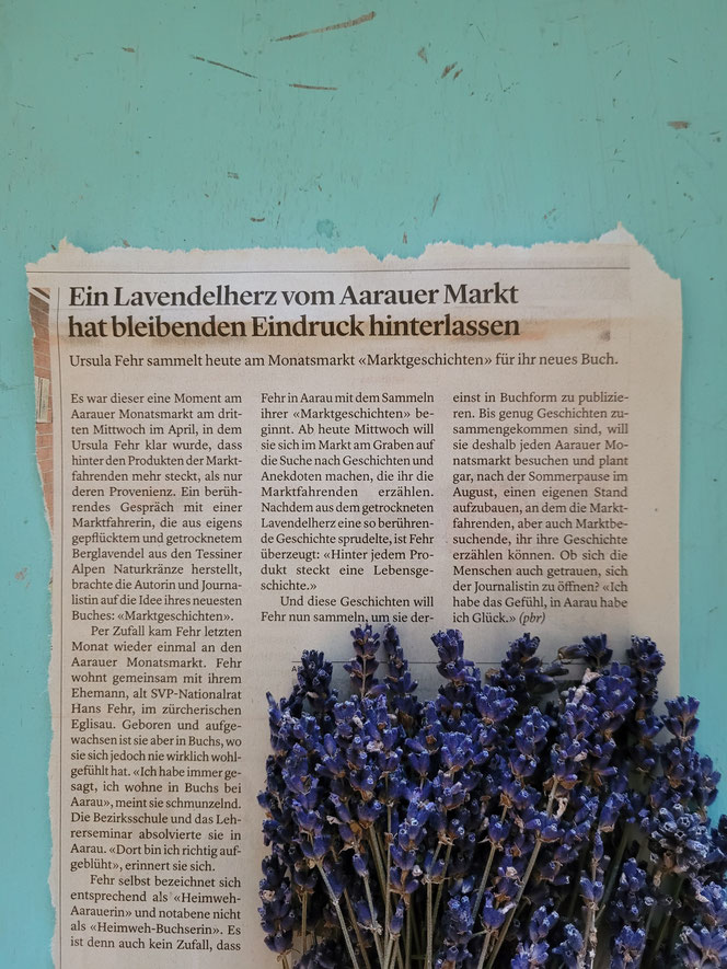 Herzlichen Dank der Autorin, Ursula Fehr   (Aargauer Zeitung, April 2022)