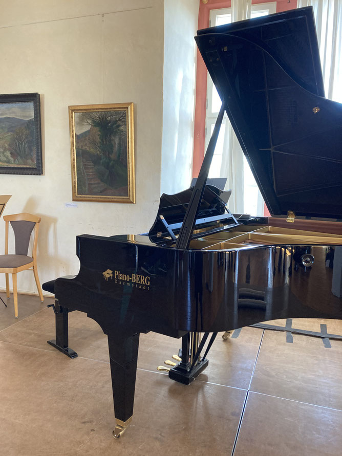 Der Flügel im Kaisersaal in Schloss Lichtenberg. Dort finden auch Seminare des Lichtenberger Instituts statt.