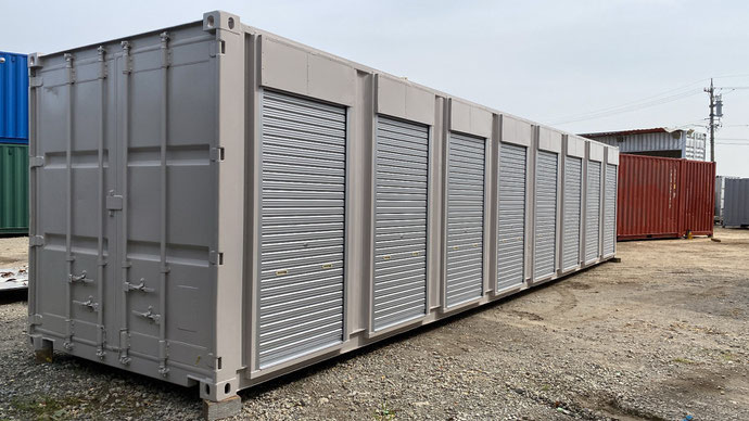 8シャッター付コンテナ40ft(中古)