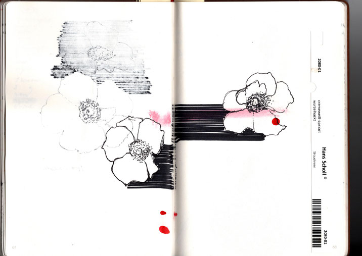 SKETCHBOOK 2019. Weiße Rose - White Rose Resistance Group. Series of colour drawings