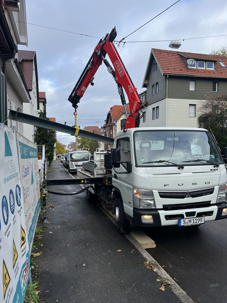 Unser LKW mit Kran 