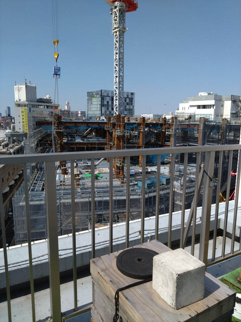 おまけショット　駅前の工事進んでます！