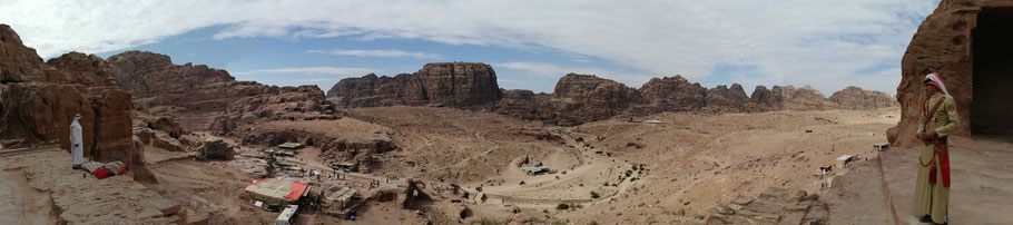Jordanie, Pétra : panorama du Tombeau à étages 