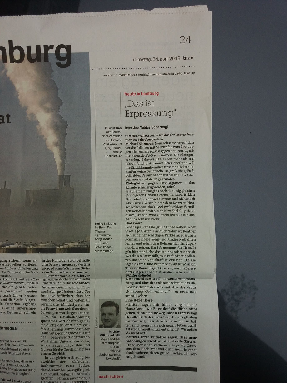 taz / 24.april 2018