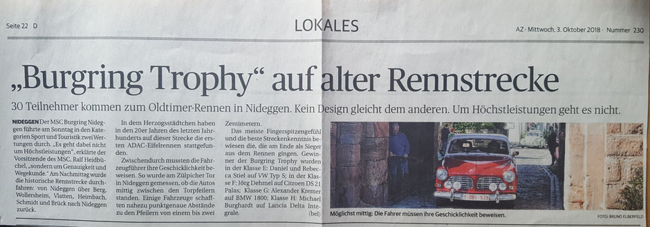 Dürener Zeitung vom 3.10.2018