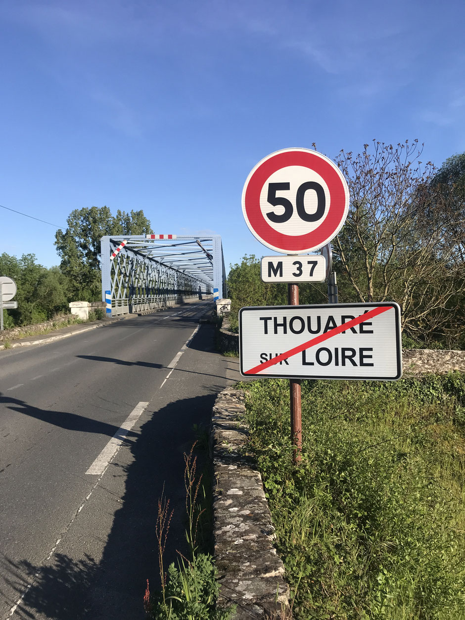 Sortie de Thouaré sur loire direction Saint Julien de Concelle.