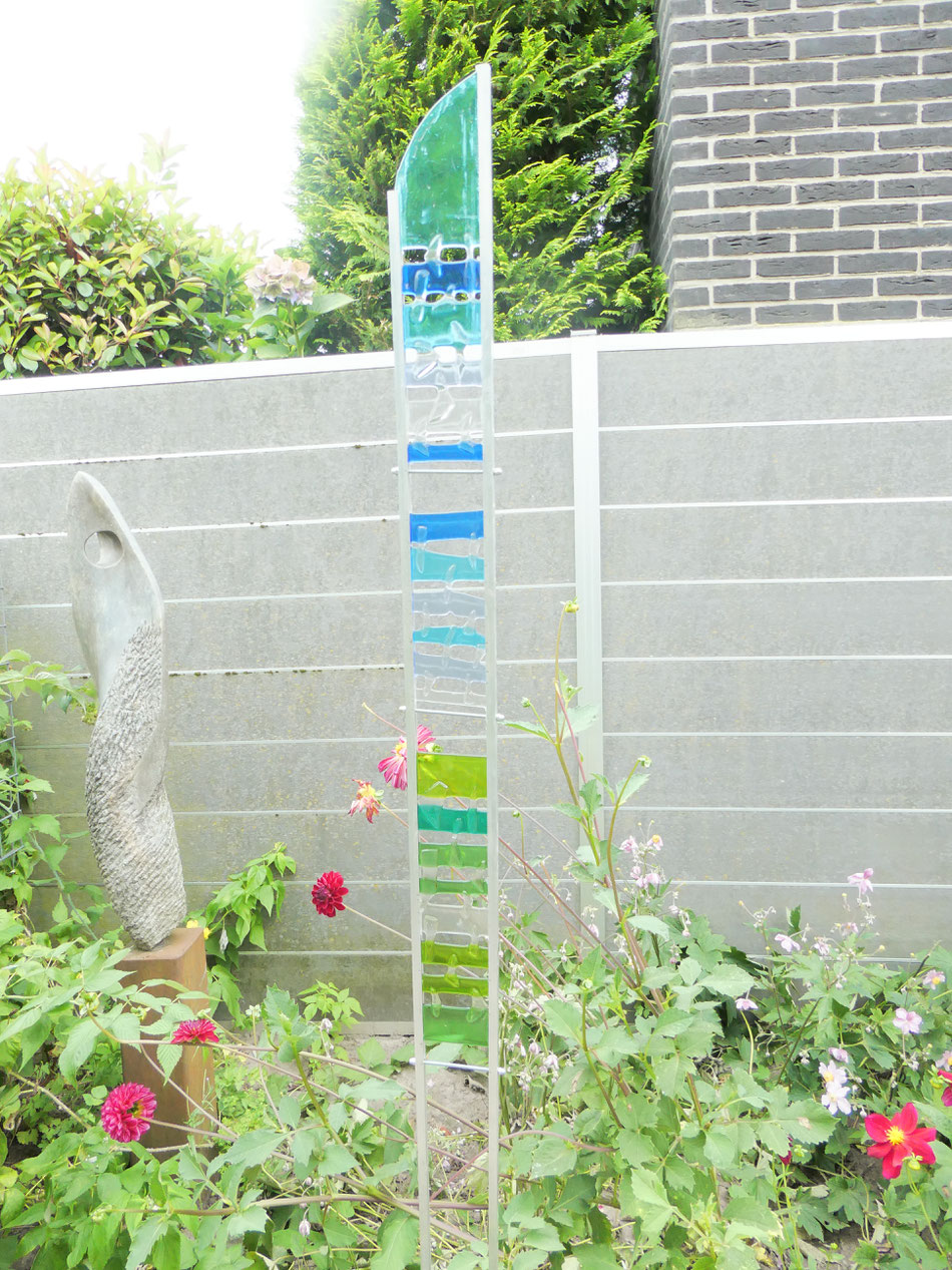 Banner, groen blauw tinten