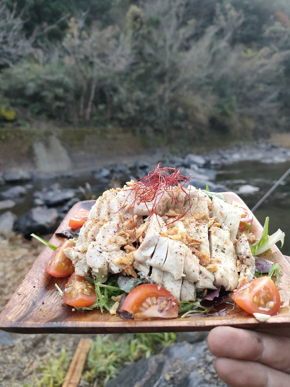 蒸し鶏サラダ