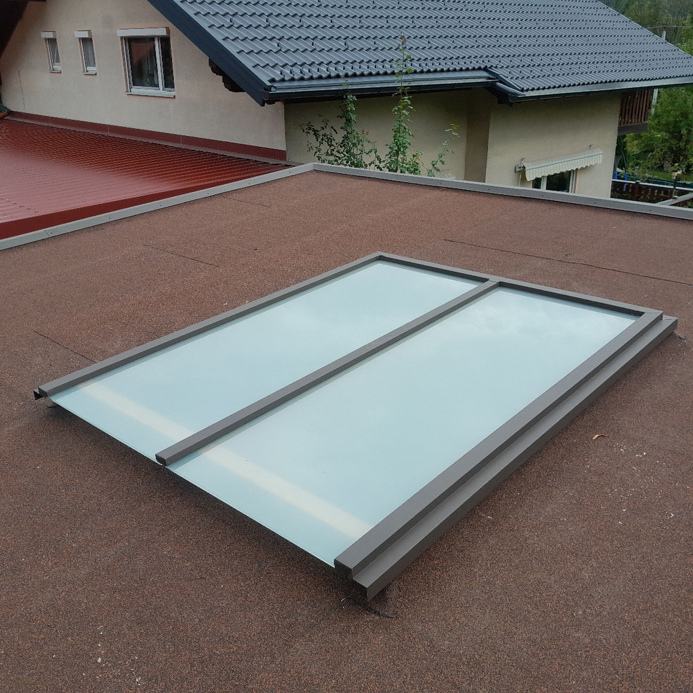 Dachverglasung für Poolhaus