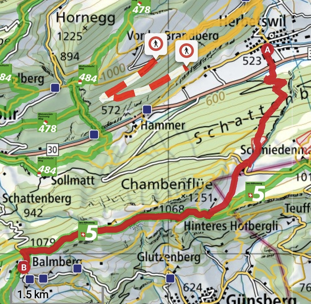 Wanderung Jura ca. 2.40