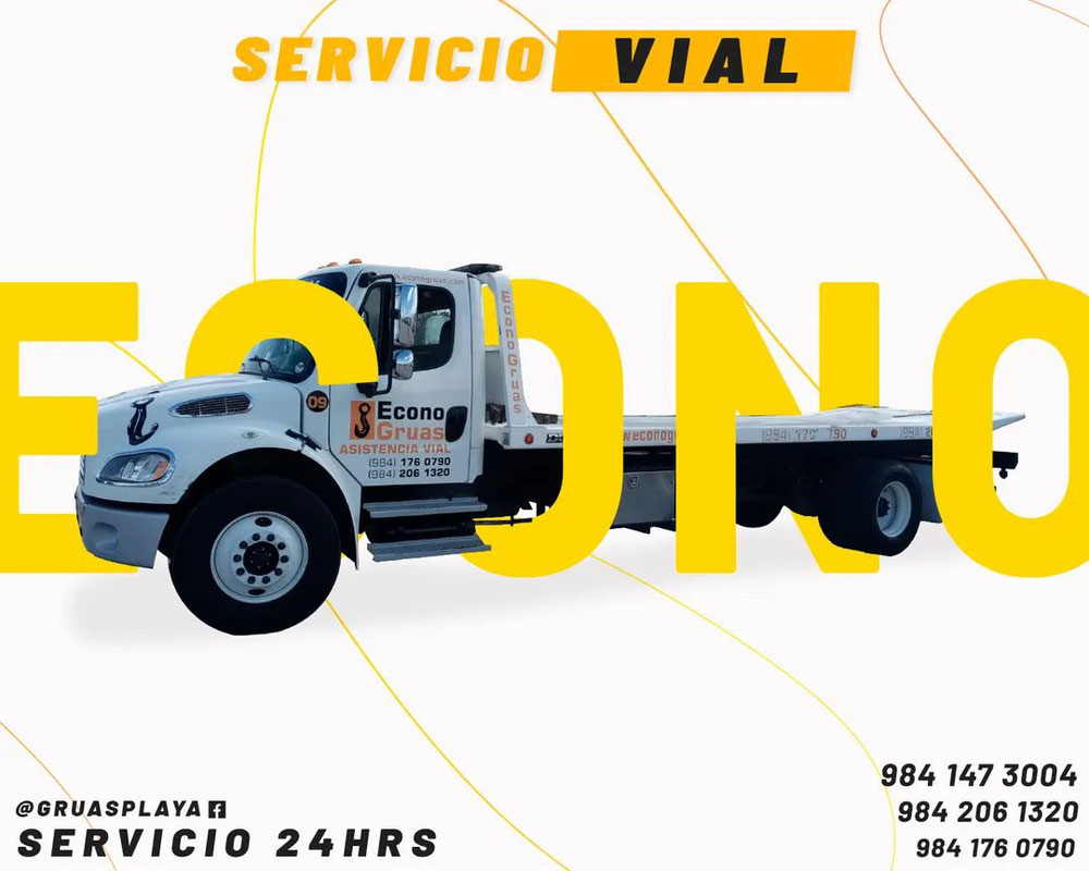 ESTAMOS PARA SERVIRTE  Trabajamos las 24 horas del día los 365 días del año para brindarte el servicio de calidad que tú mereces!  📞 Contáctanos a los números📞 9842061320 9841760790 9841473004  📍 Acude a nuestras instalaciones, estamos en Av 115 y calle 14 norte.  También visita nuestra pagina web: 🌐 www.econogruas.net  Y síguenos en Twitter @gruasplaya