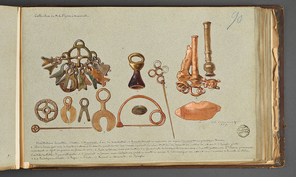 329 planches des albums Charles Cournault. On peut y voir la croix ou sont suspendus nombre de petits personnages où de forme similaires et de symboles comme autant de réincarnations gauloises.