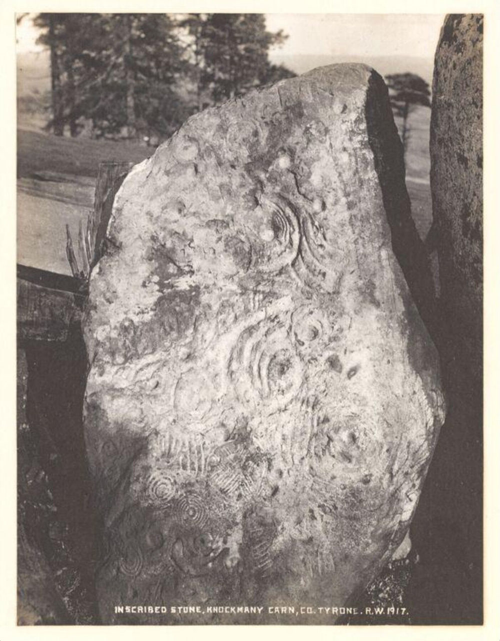 Ici des inscriptions sur menhirs, ça ressemble à des halos lumineux, des cercles toujours et ce n'est pas un hasard.