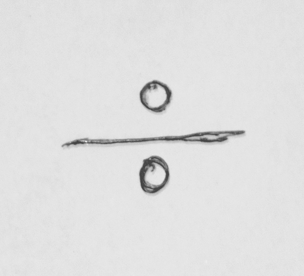 Séparation entre le ciel et le sol.