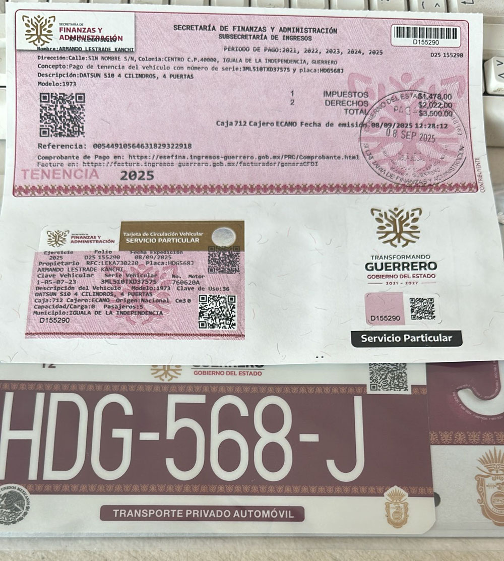 Placas de guerrero 