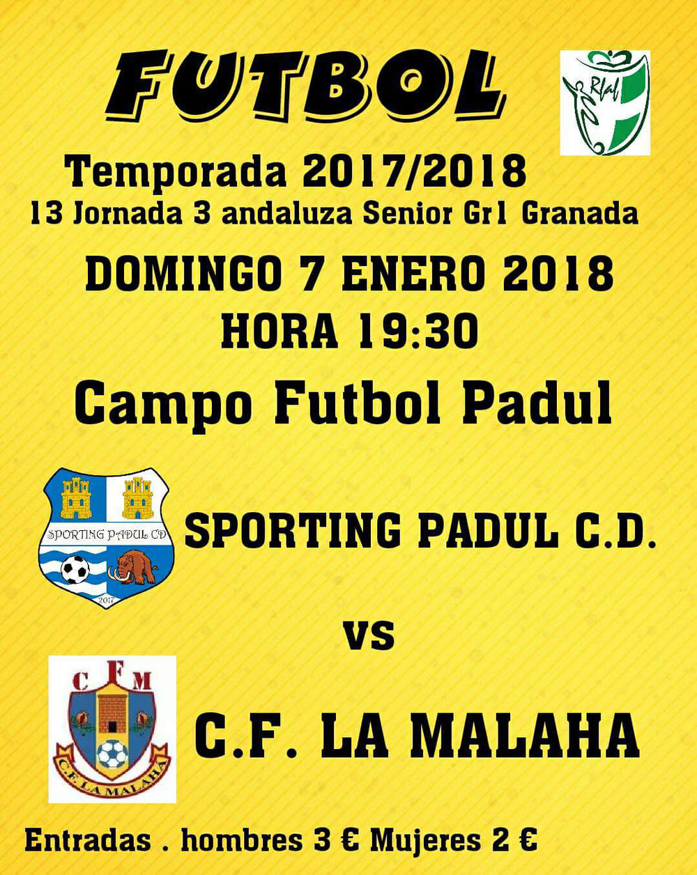 Sporting Padul CD vs CF la Malaha 