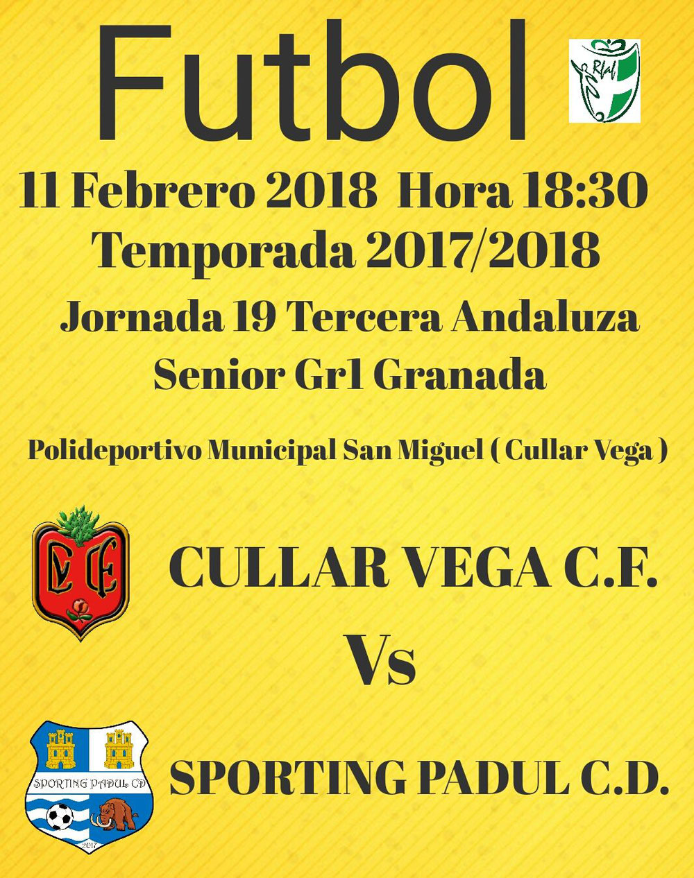 Cullar Vega CF ( b ) vs Sporting Padul CD 