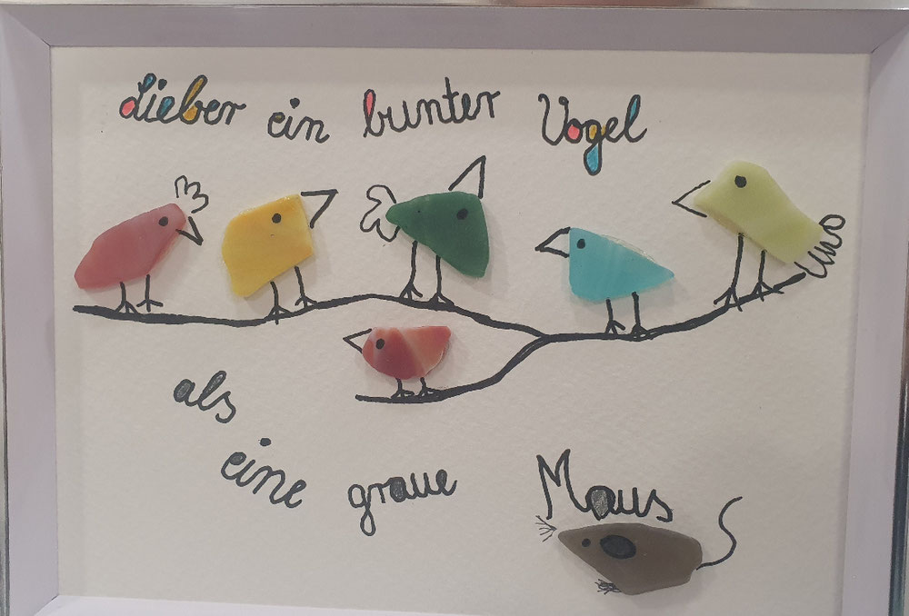 Mit Meerglasscherben 🙂