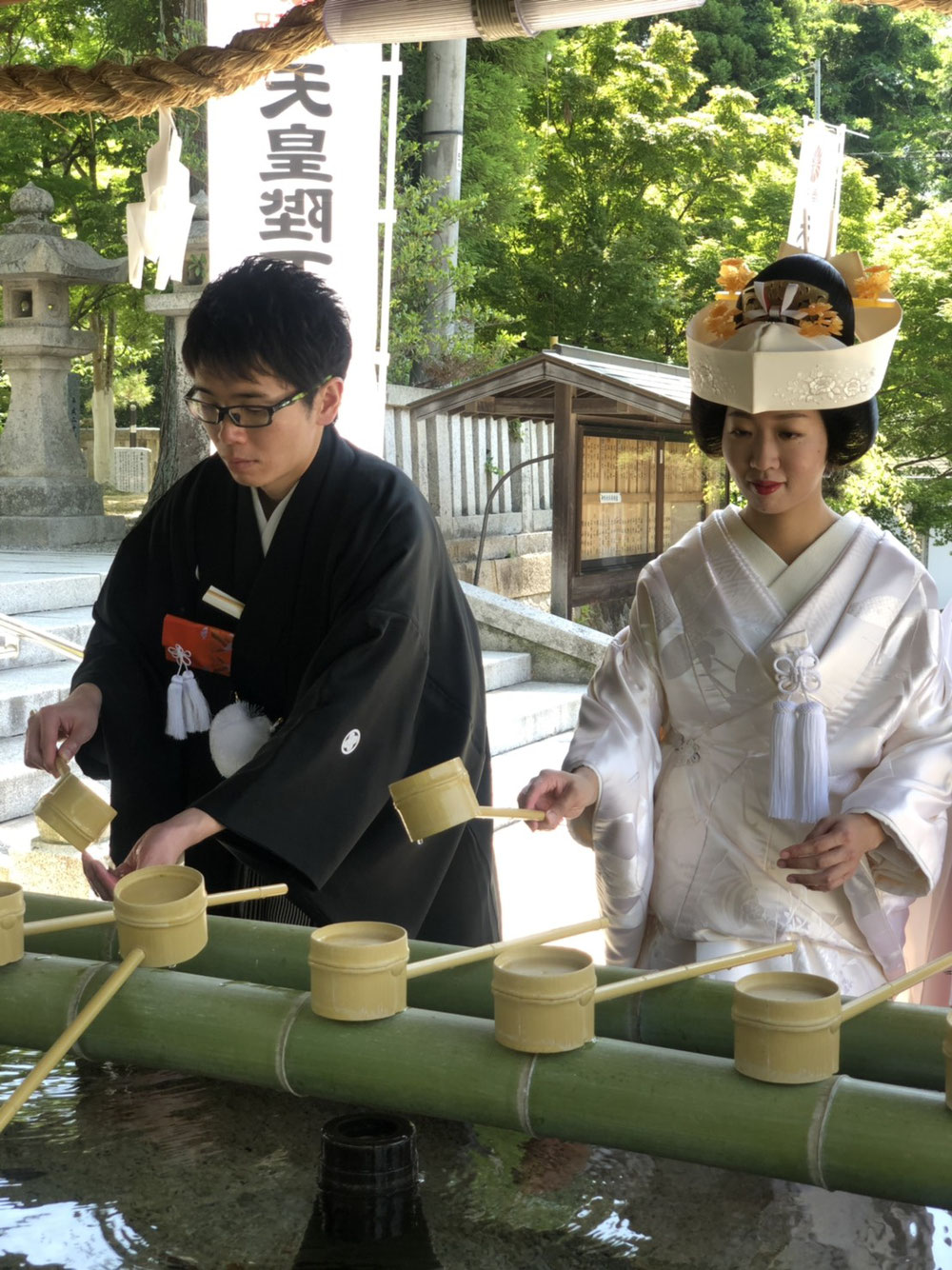 白無垢に角隠し&鼈甲簪がとても素敵✨⤴⤴