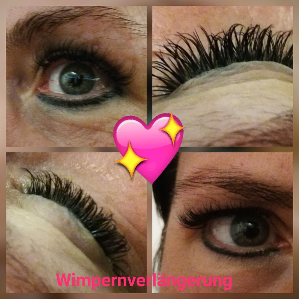 Wimpern Verlängerung und Verdichtung 