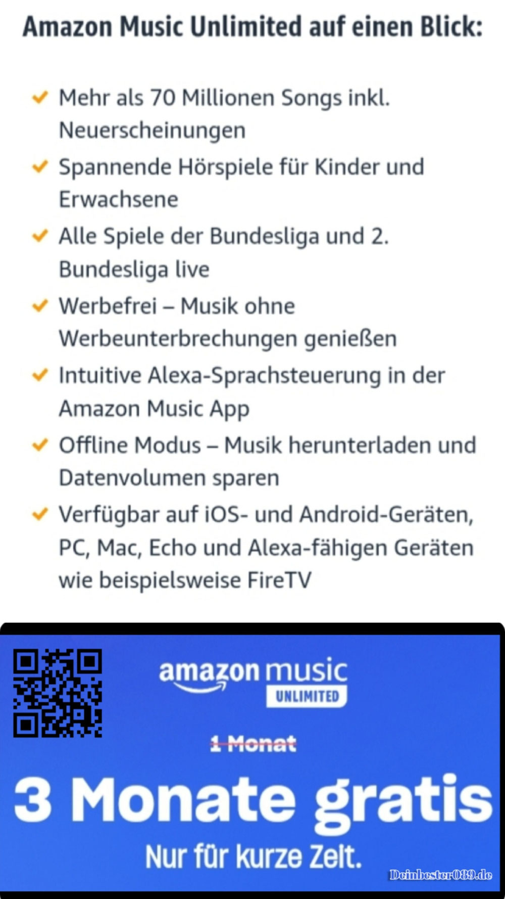 MUSIC UNLIMITED (30-90 Tage testen) 🔥In Amazon Prime ABO mit dabei)