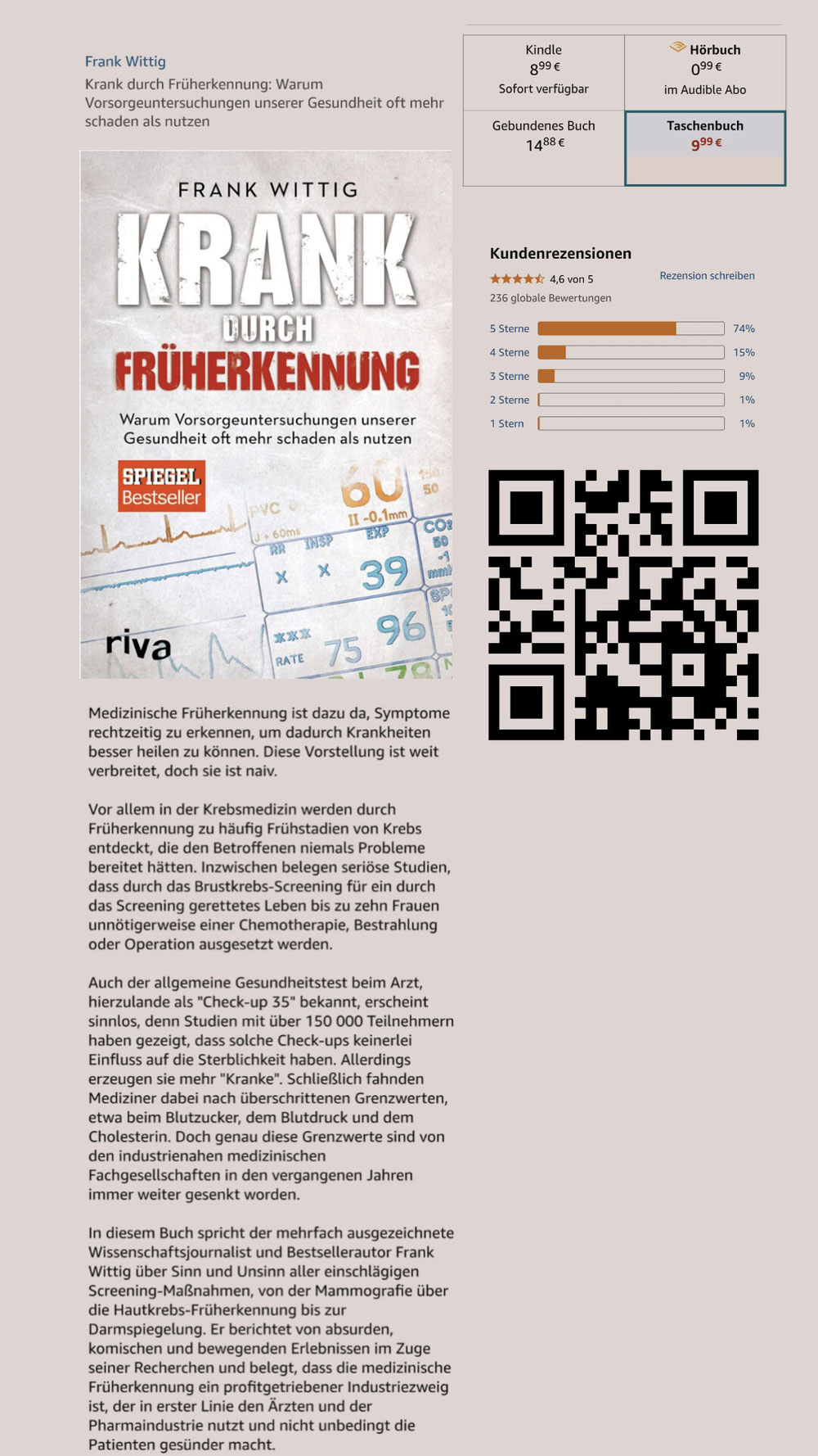 Krank durch Früherkennung