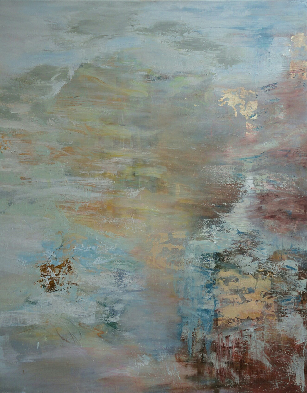 Reflections on the sky, 100 x 80, mixed media on canvas / private collection