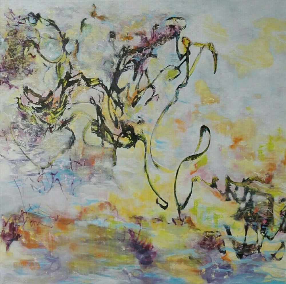 Home of the wind, 140 x 140, mixed media on canvas / private collection