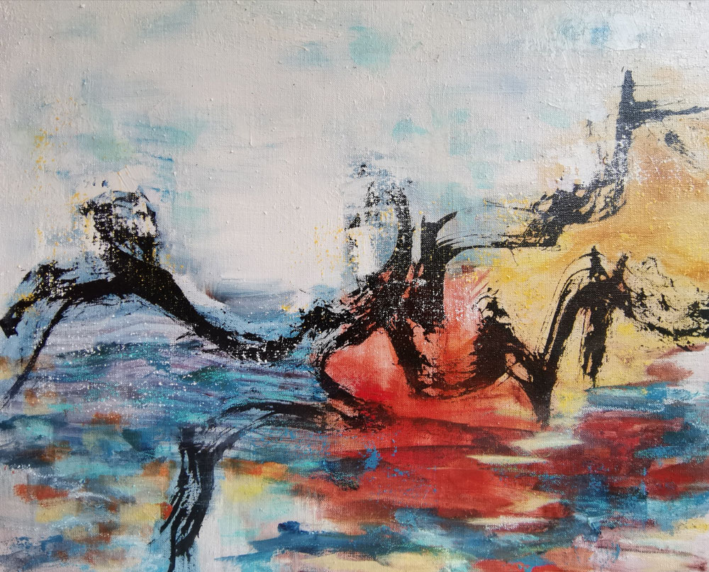 Meren puhe, 海の会話、Talk of the sea, 50 x 60 / private collection