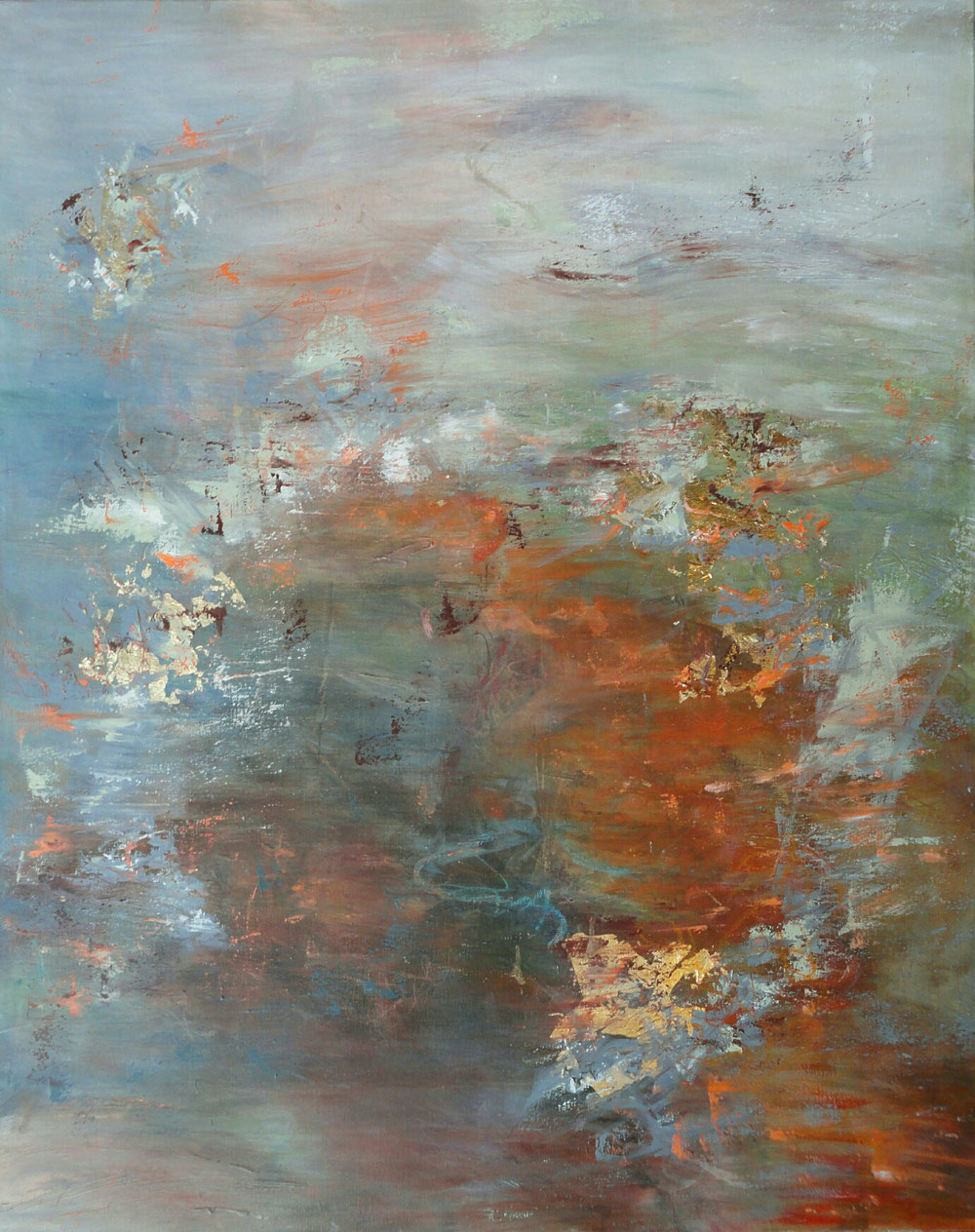 Reflections on the sea, 100 x 80, mixed media on canvas / private collection