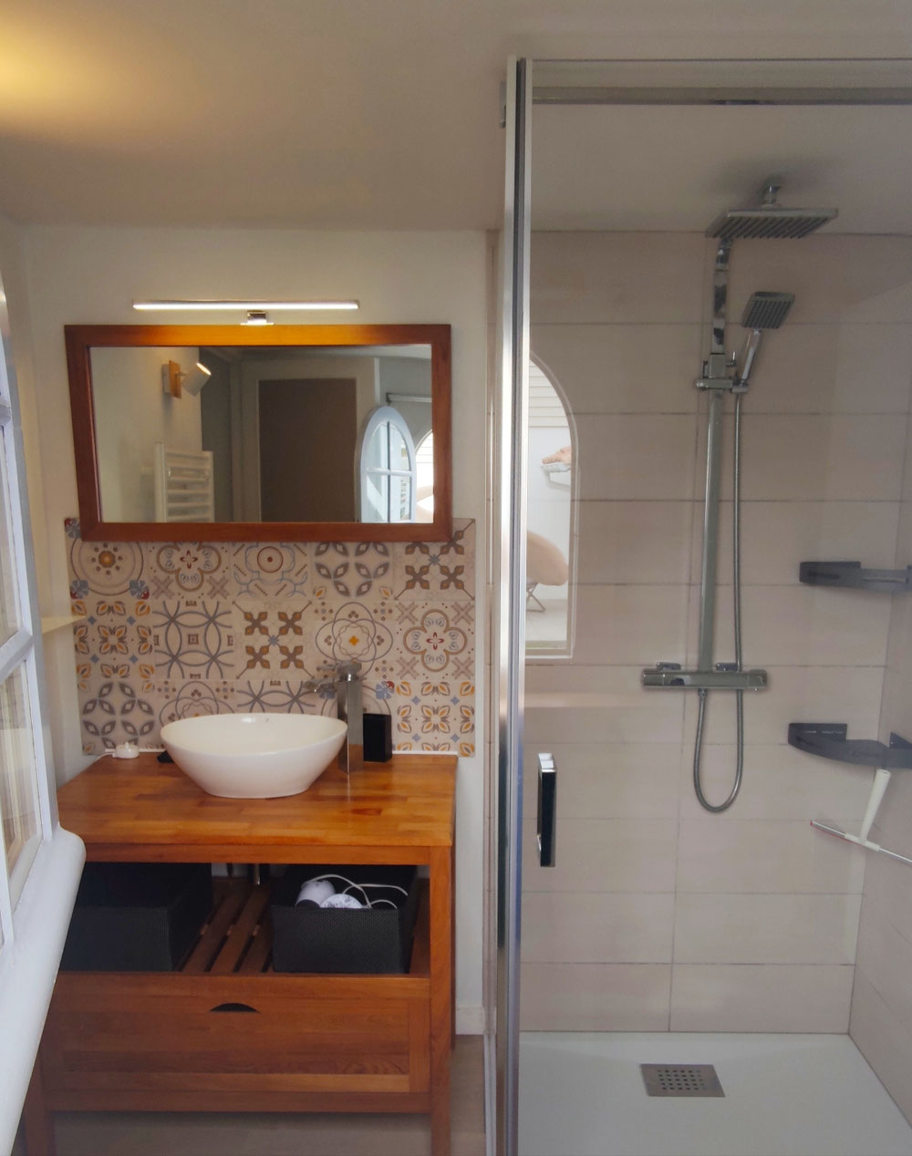 Douche spacieuse 