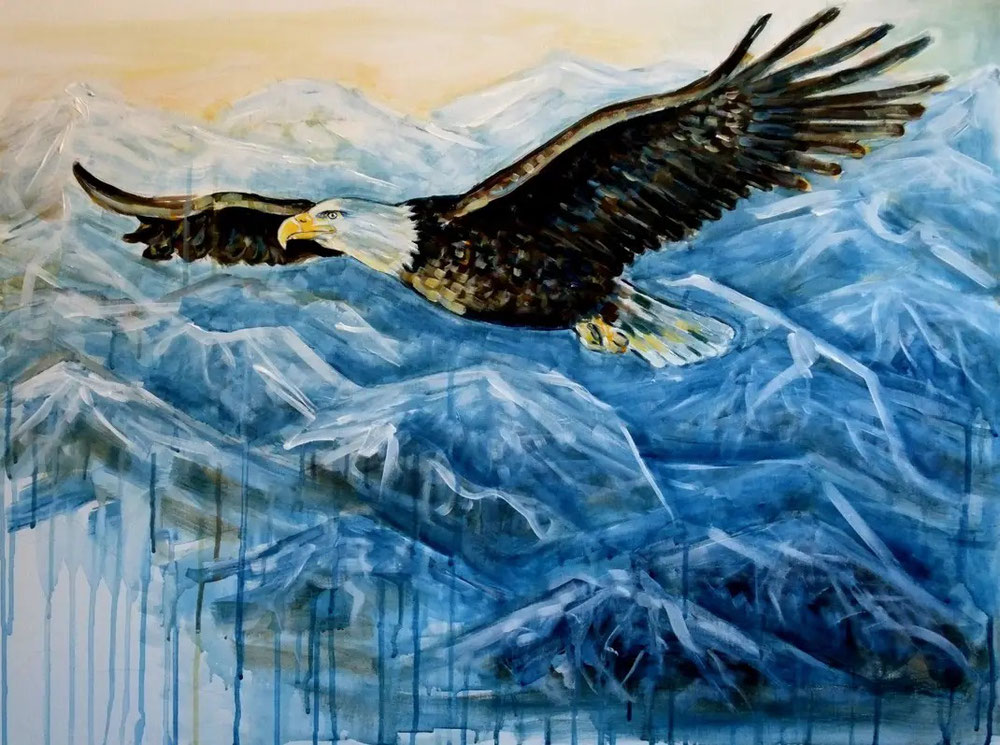 Weißkopfseeadler, Acryl auf Leinwand 60x80 cm