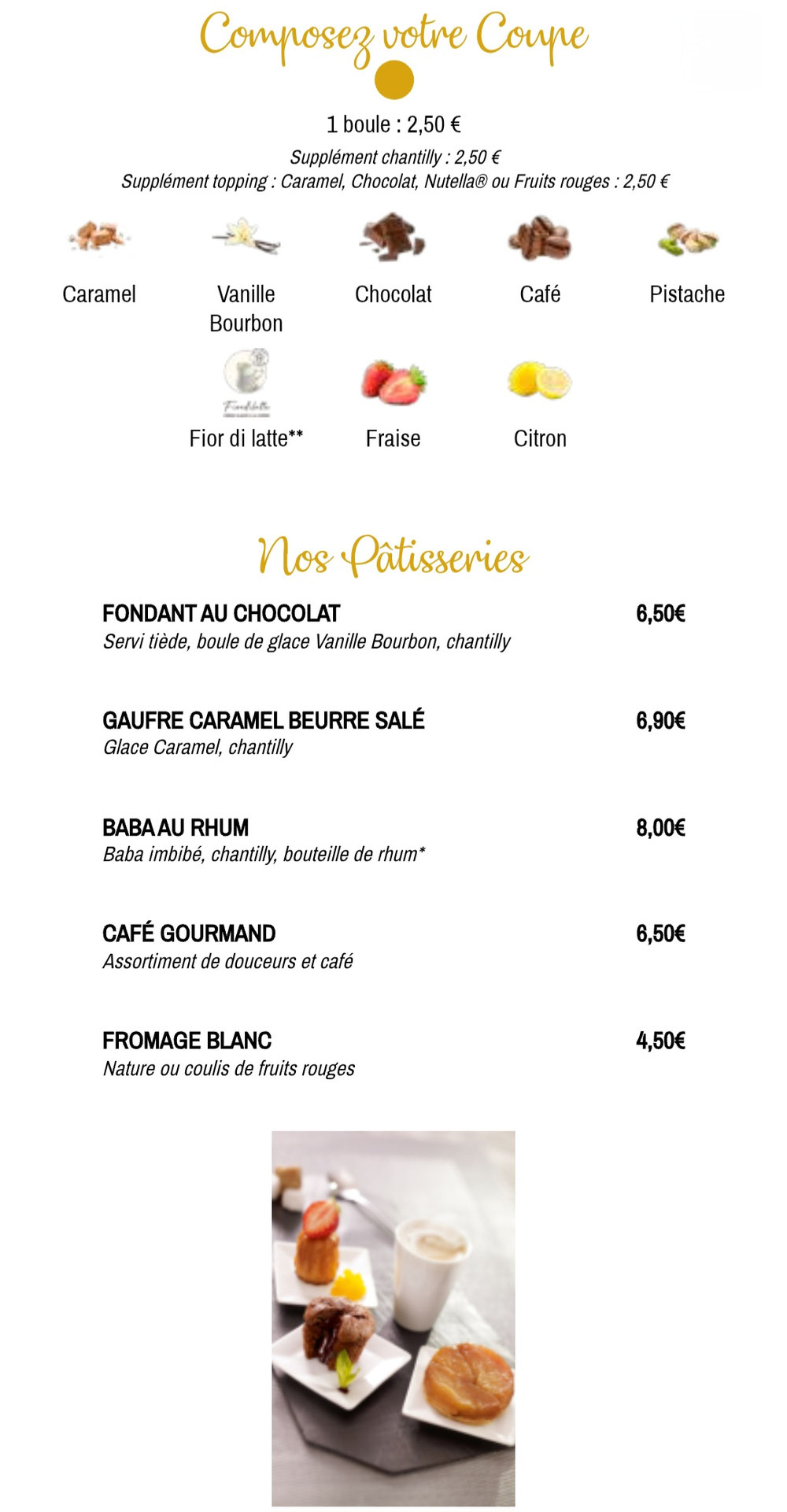 Les pâtisseries 