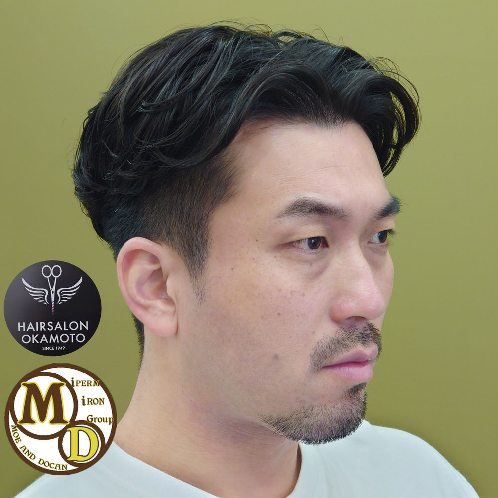 センターパート、フェザーパーマ