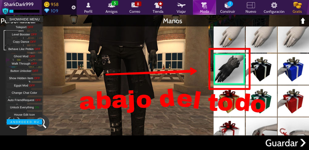 tambien se puede usar el avakin life con mod menu jimdo