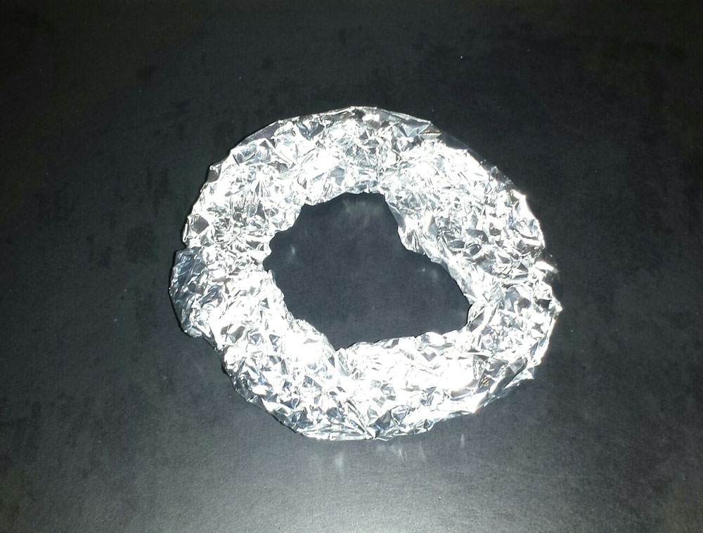 Aro de papel aluminio 