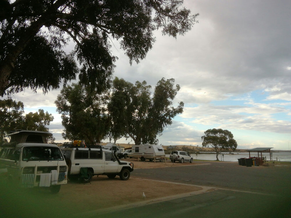 jetzt sind wir in South Australia,  Eyre Penisula am Streaky Bay Camp