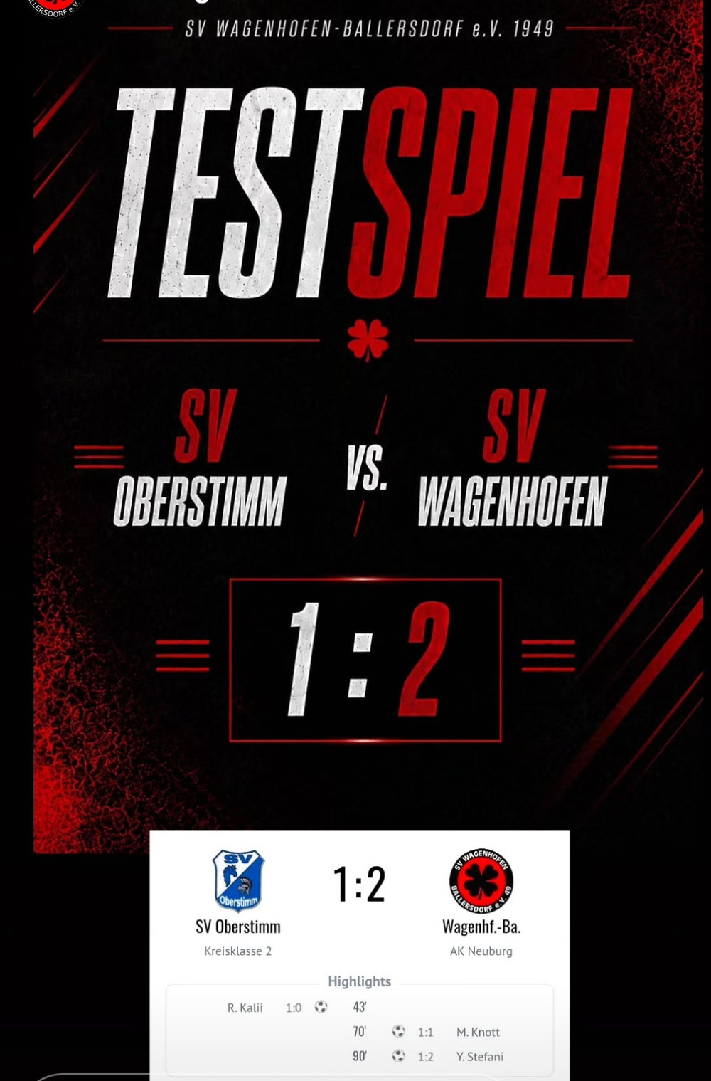 Auswärtssieg im ersten Testspiel in der Vorbereitung