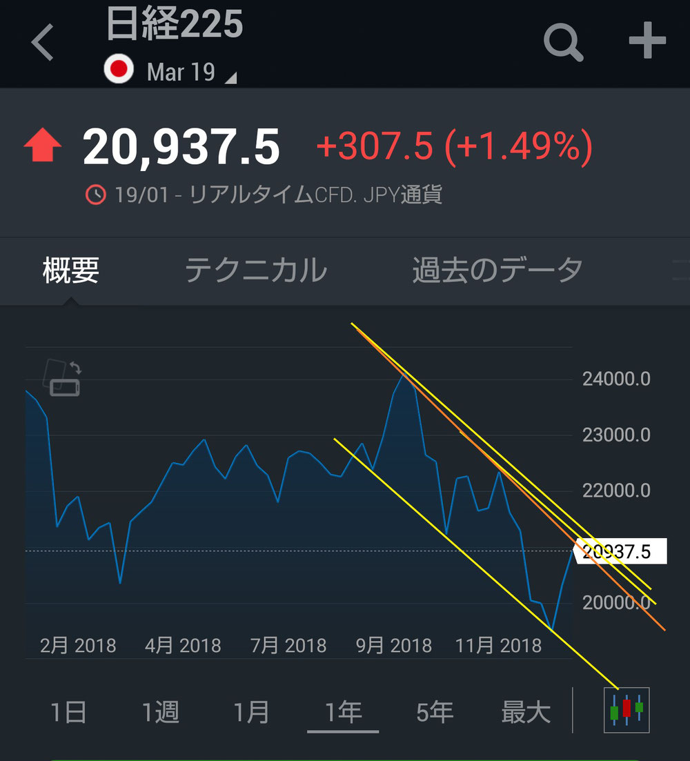 日経先物(年間)