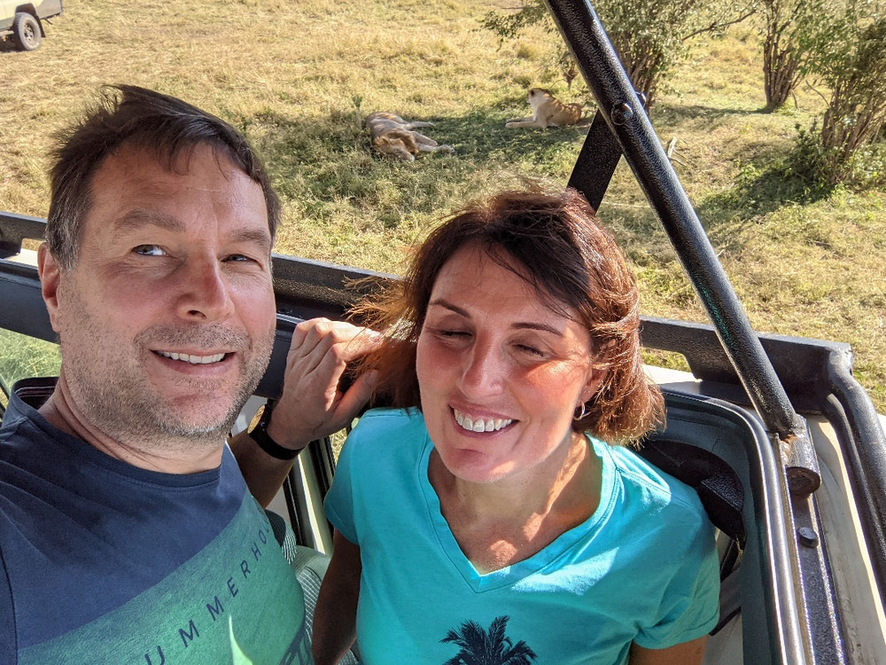 Selfie des Tages mit Löwen