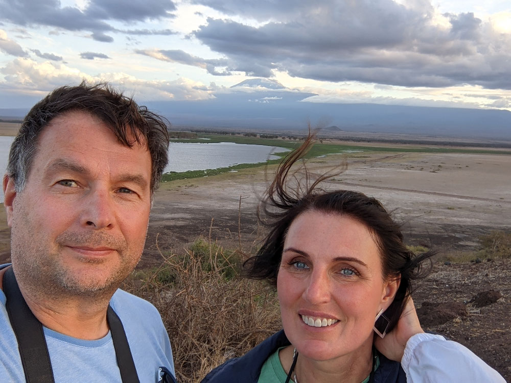 Selfie des Tages mit Kilimanjaro