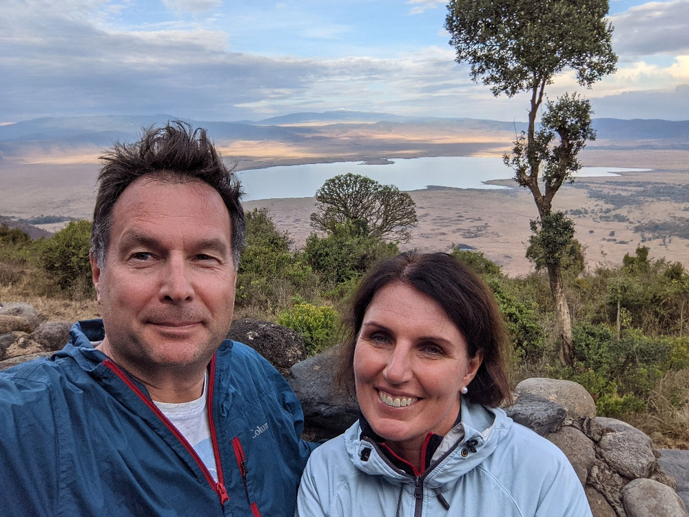 Selfie des Tages mit Kraterblick