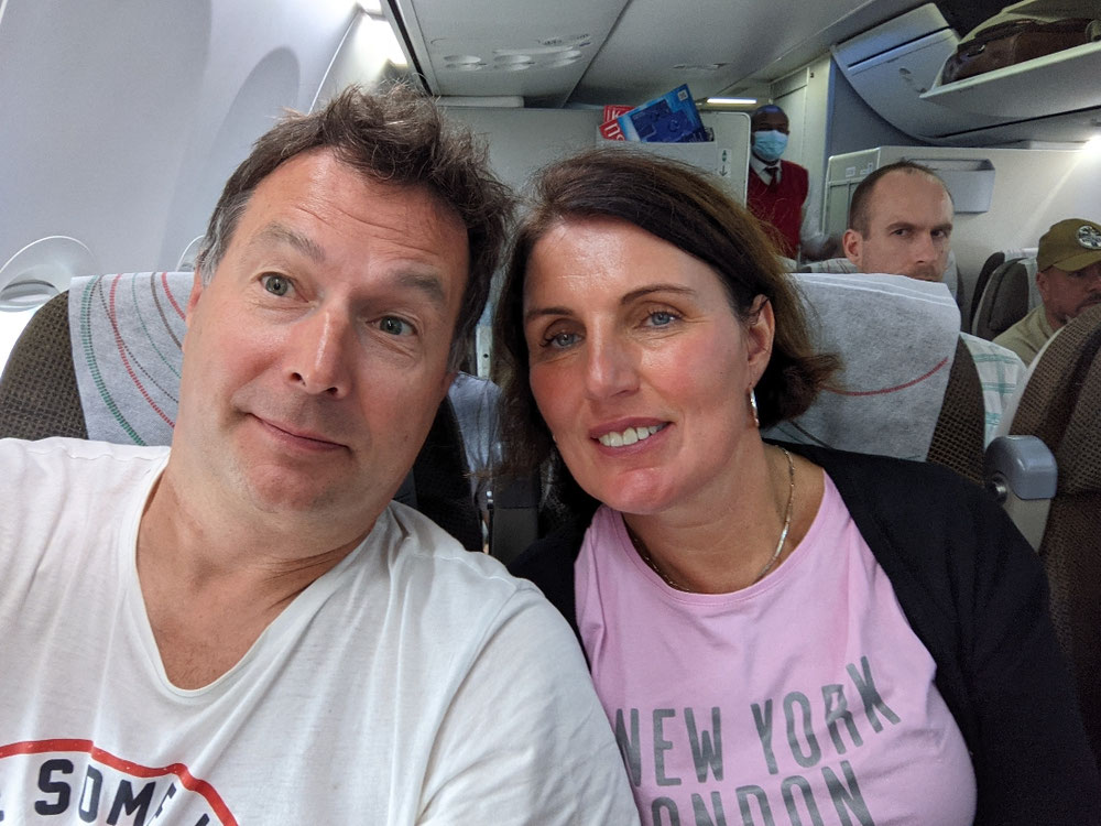 Selfie des Tages im Flieger