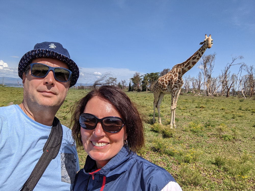Selfie des Tages mit Giraffe
